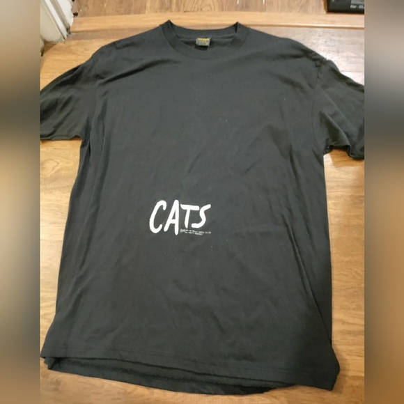 Pot of Gold Other - Vintage 80s Cats Broadway Musical Logo 1981 Black T-shirt Adult XL Cats Eyes